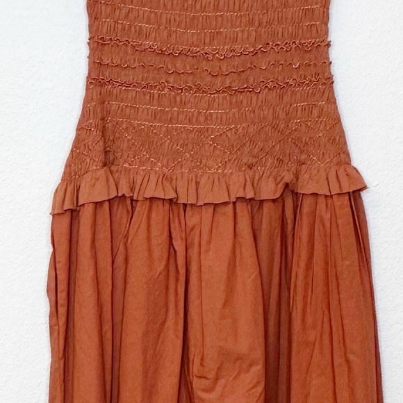 Ulla Johnson Handmade Madeline Smock Flutter Sleeve Dress Clay Size 4/8 NWT - Picture 10 of 16